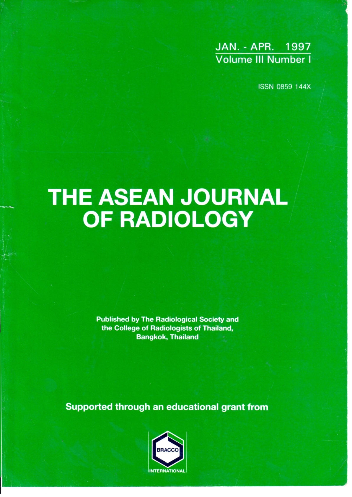 					View Vol. 3 No. 1 (1997): January-April
				