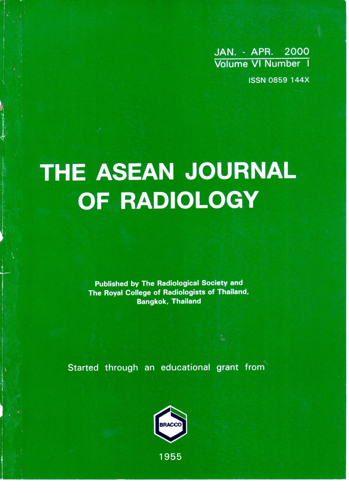 					View Vol. 6 No. 1 (2000): January-April
				